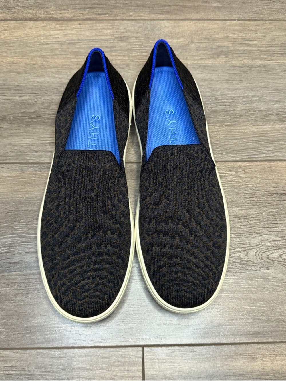 Rothy's The Original Slip On Sneakers in the Espresso Spot leopard, W9